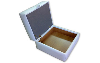 Leder Ottoman mit Ablage