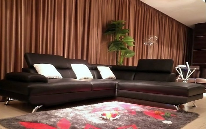 Ecksofa Braun