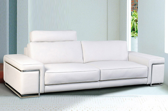 Ledercouch Torino Weiss Foto 1