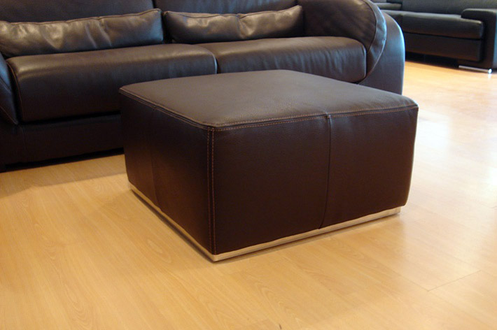 Pouff aus Leder Torino
