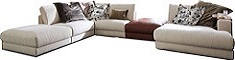Doppel-Ecksofa Standard mit Pouff